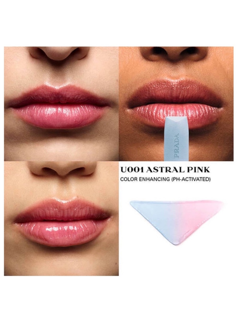 Prada Color Changing Balm (U001 Astral Pink) Ph Reactive Lip Blushing Care